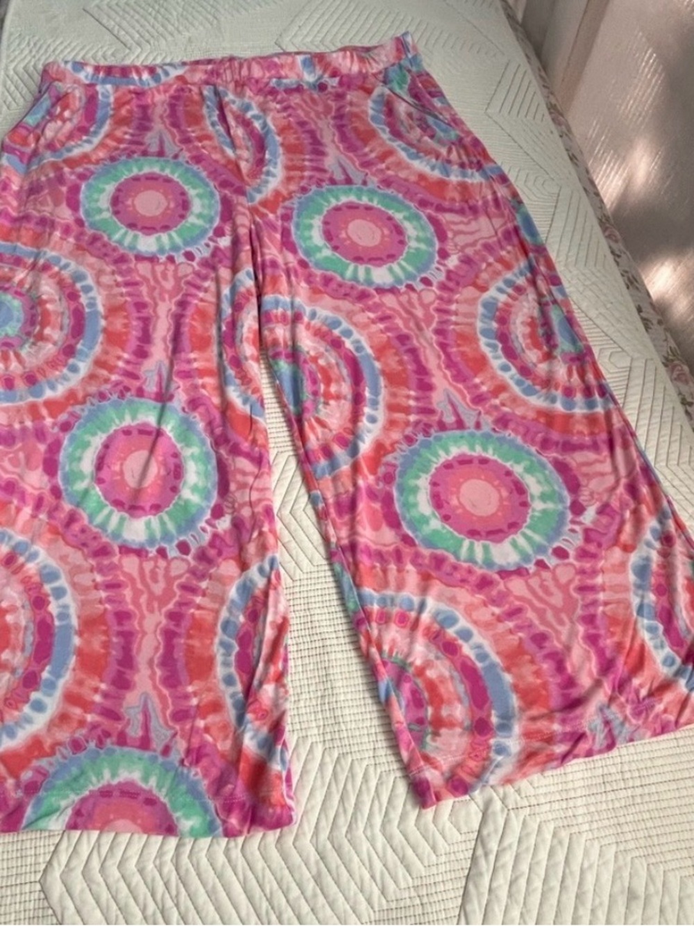 UGG  wide legs cropped Multicolor lounge Pants XL - Picture 2 of 6